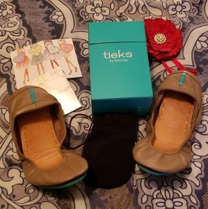Tieks taupe size 8